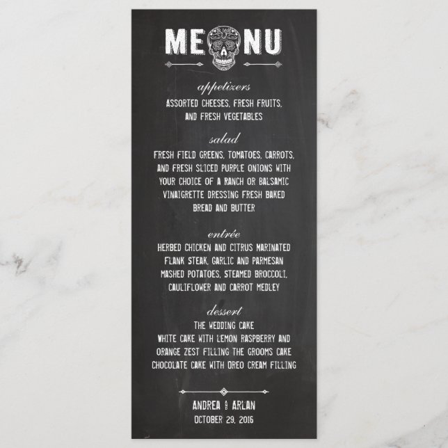 Carte de la meilleure qualité 4 x 9,25" de menu de (Devant)