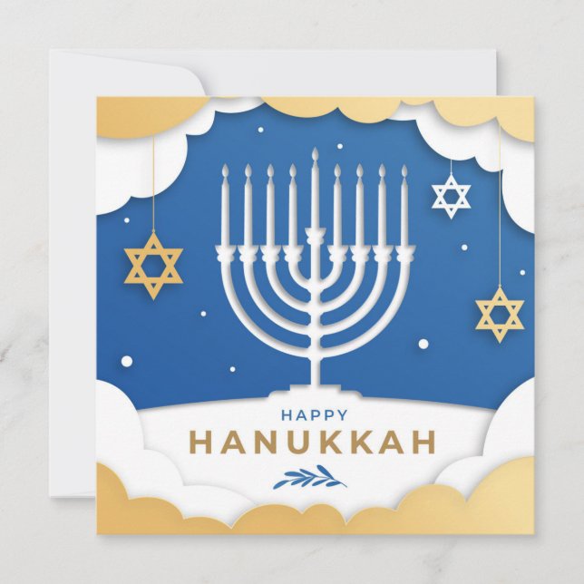 Carte de la menorah de Hanouka (Devant)