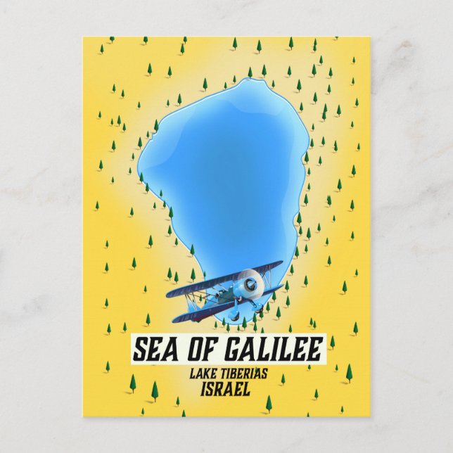 Carte de la mer de Galilée Israël (Devant)