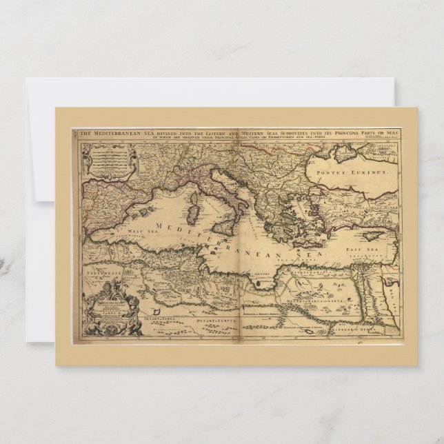 Carte de la mer Méditerranée (1685) (Devant)