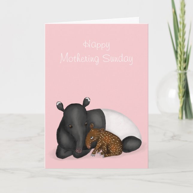 Carte de la mère et du bébé tapir (Devant)