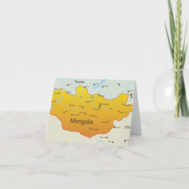 Carte de la Mongolie (Devant)