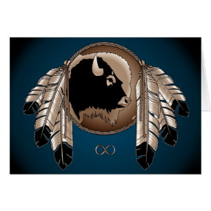 Carte de la nation métis Carte d'art faunique des