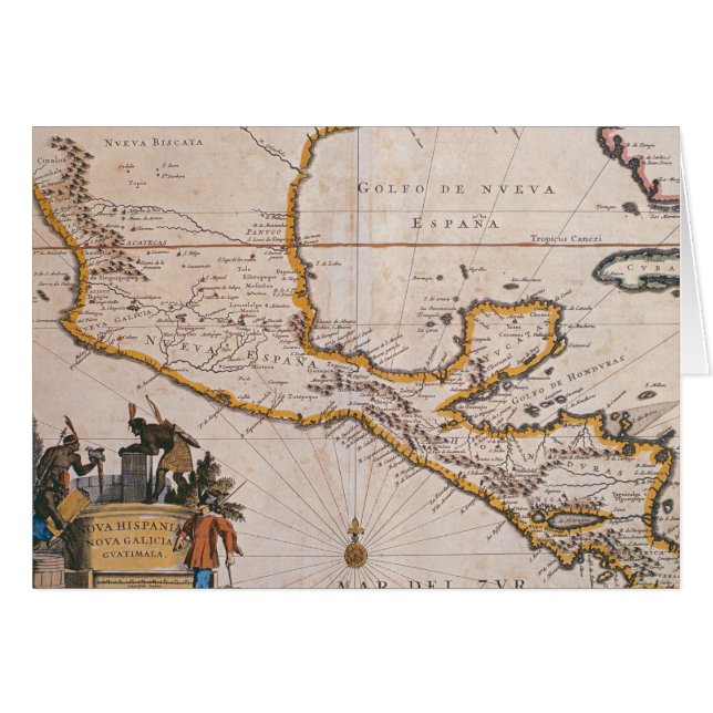 Carte de la nouvelle Espagne |New Galicie et (Devant horizontal)