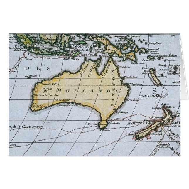 Carte de la nouvelle Hollande (Devant horizontal)