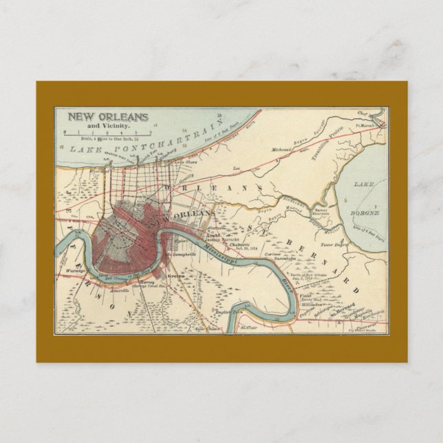 Carte de la Nouvelle-Orléans 1900 (Devant)