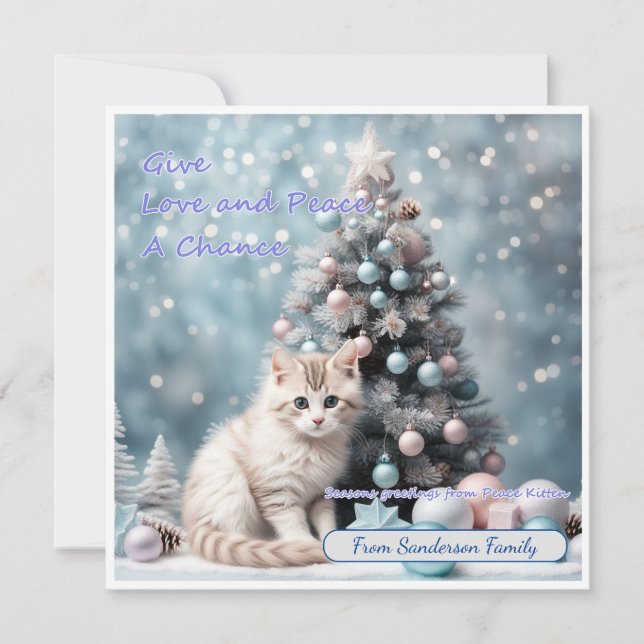 Carte de la paix mondiale. Donnez une chance à l'a (Devant)