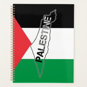 Carte de la Palestine libre sur le drapeau palesti