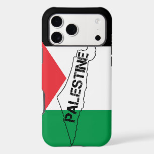 Carte de la Palestine libre sur le drapeau palesti