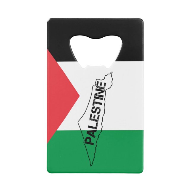 Carte de la Palestine libre sur le drapeau palesti (Devant)