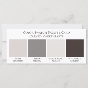 Carte de la palette de chronomètre couleur Mariage