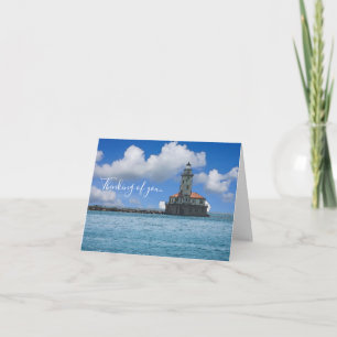 Carte de la peinture du phare du port de Chicago