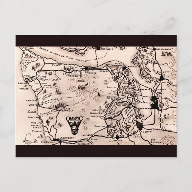 Carte de la péninsule Olympique (Devant)