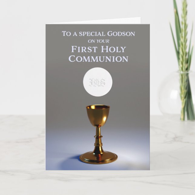 Carte de la première sainte communion Godparent à  (Devant)