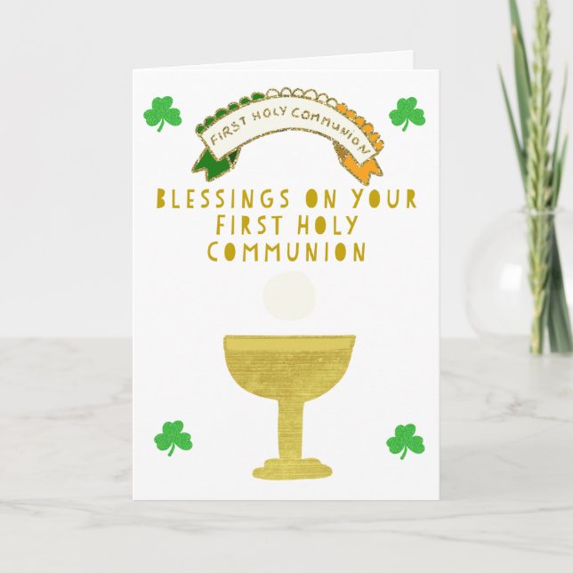 Carte de la première sainte communion irlandaise (Devant)
