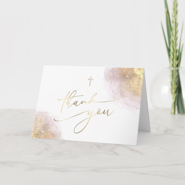 Carte de la première sainte communion Merci (Devant)