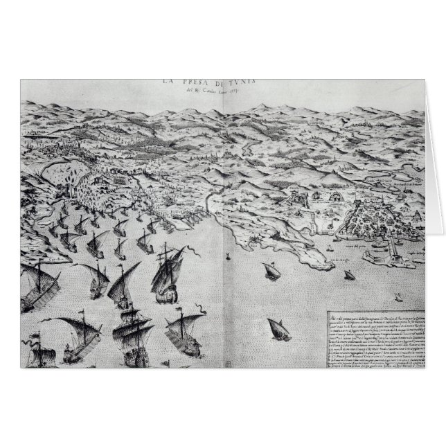 Carte de la prise de Tunis (Devant horizontal)