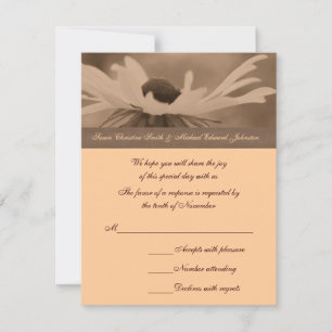 Carte de la réponse RSVP de mariage de Susan