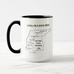 Carte de la route Natchez Trace Café Mug