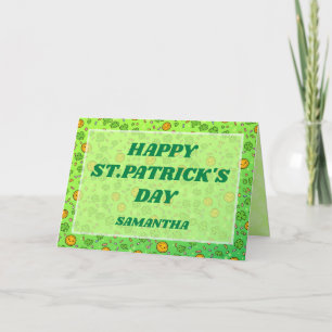 Carte de la Saint-Patrick aux pépites chanceuses