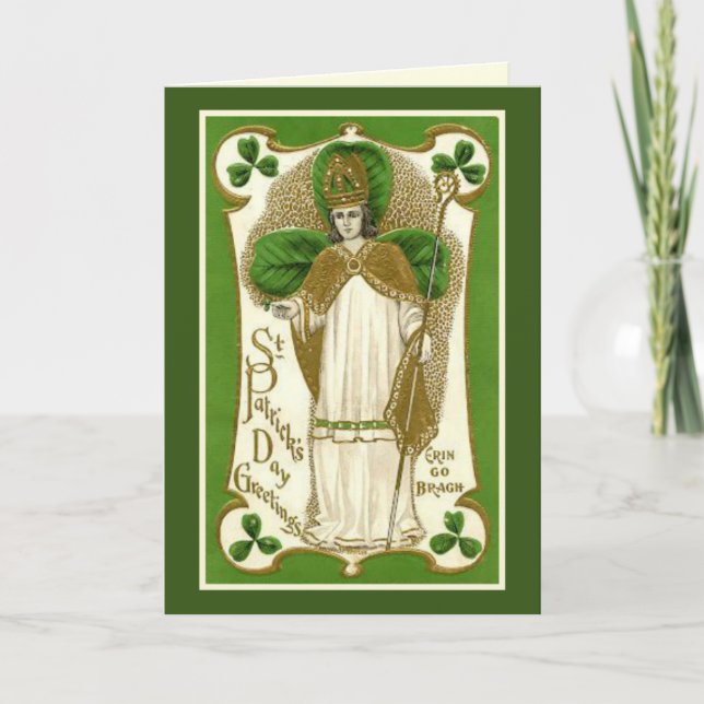 Carte de la Saint Patrick avec prière et vers à l' (Devant)