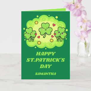 Carte de la Saint-Patrick Baisers de Trèfle