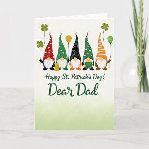 Carte de la Saint-Patrick en papier kraft Gnome
