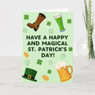 Carte de la Saint-Patrick en spirale verte