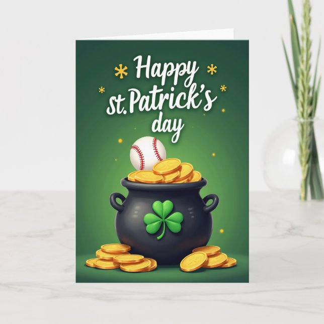 Carte de la Saint-Patrick Lucky Black Pot (Devant)