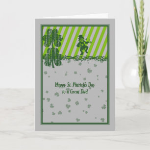 Carte de la Saint-Patrick pour Papa avec des trèfl