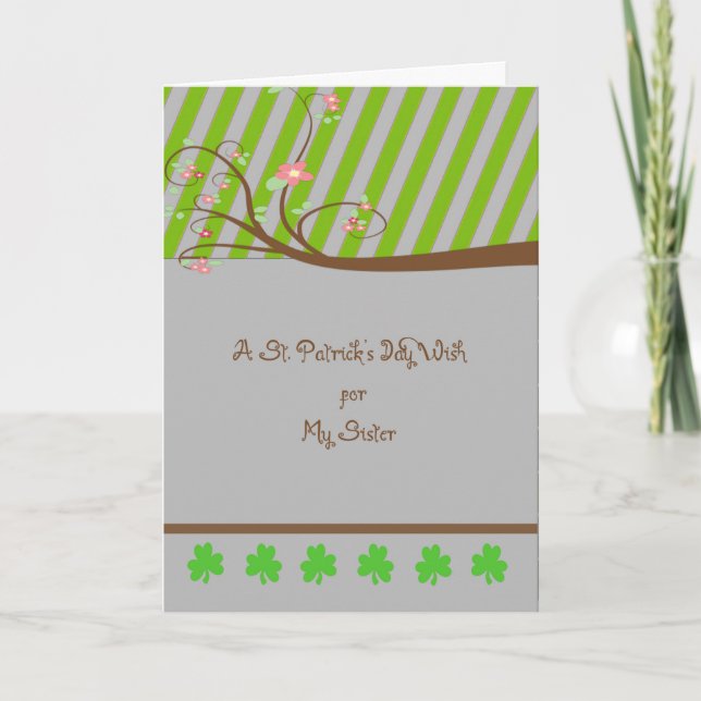 Carte de la Saint Patrick pour soeur (Devant)