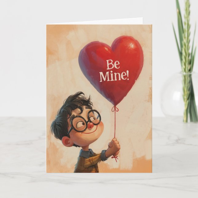 Carte de la Saint-Valentin à cœur dévoué (Devant)