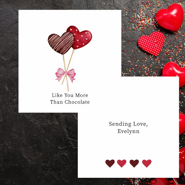 Carte de la Saint-Valentin à coeurs simples mignon (Créateur téléchargé)
