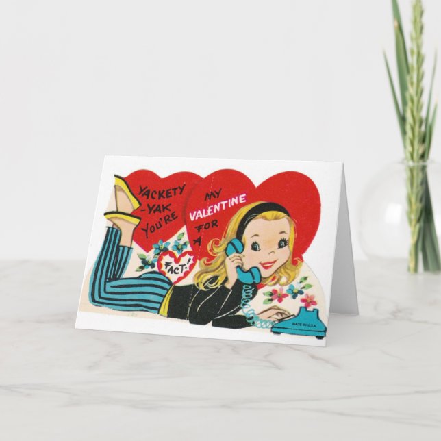 Carte de la Saint-Valentin Ado rétros (Devant)