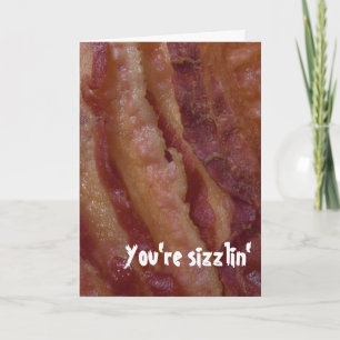 Carte de la Saint Valentin au bacon frit