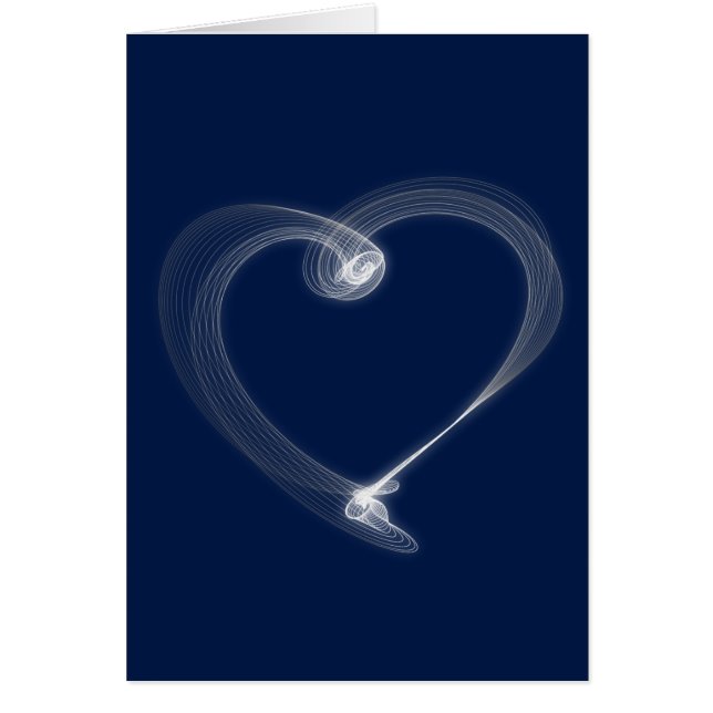 Carte de la Saint-Valentin au coeur bleu (Devant)