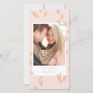 Carte de la Saint-Valentin au cœur en cascade