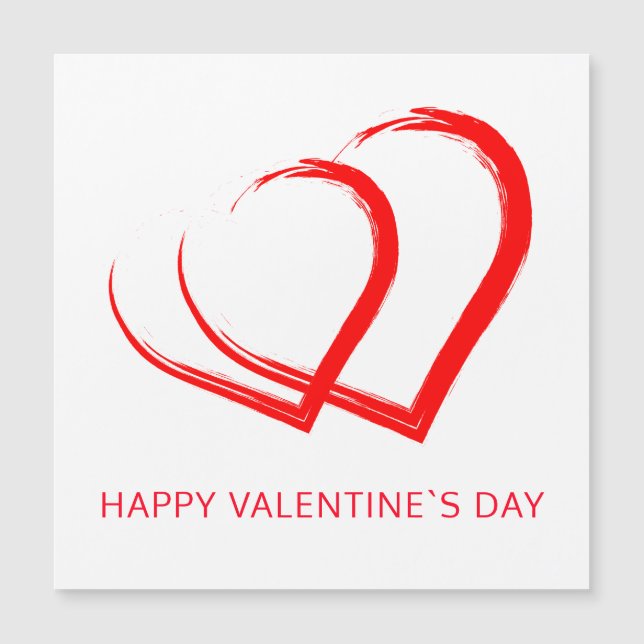 Carte de la Saint Valentin au coeur rouge simple (Devant)