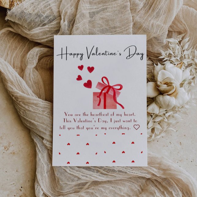 Carte de la Saint-Valentin au coeur simple (Simple Heart Valentine's Day Card)
