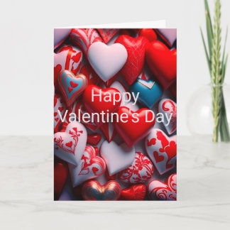 Carte de la Saint-Valentin aux cœurs de bonbon