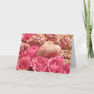 Carte de la Saint-Valentin aux roses florales