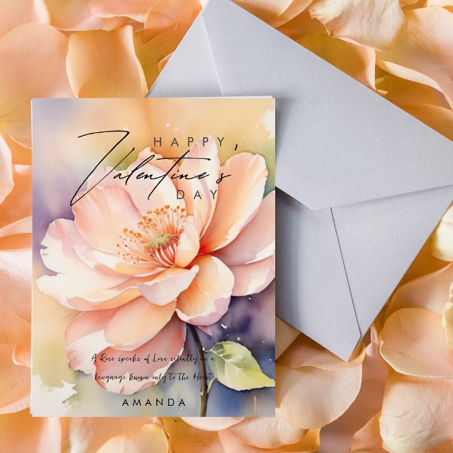 Carte de la Saint-Valentin aux roses modernes mign (Créateur téléchargé)