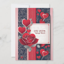 Carte de la Saint-Valentin aux Roses Rouges - Roma