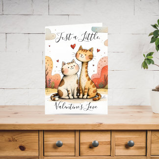 Carte de la Saint-Valentin avec de mignons chats
