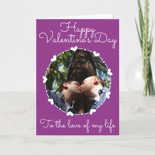 Carte de la Saint-Valentin avec photo personnalisé (Devant)