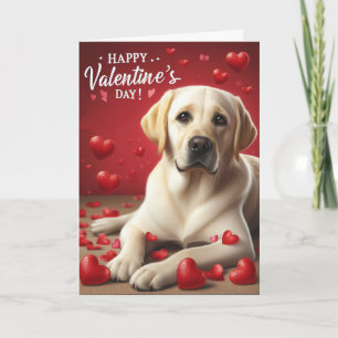 Carte de la Saint-Valentin avec un Labrador Retrie
