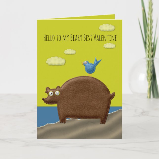 Carte de la Saint-Valentin Beary Best (Devant)