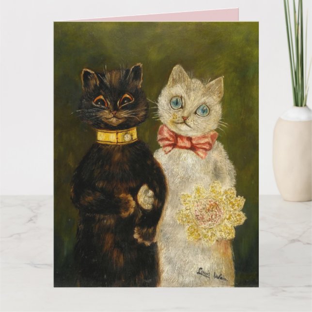 CARTE DE LA SAINT-VALENTIN CHAT LOUIS WAIN GRANDE  (Devant)