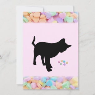 Carte de la Saint-Valentin Chat Noir