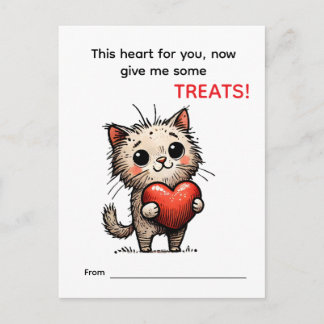 Carte de la Saint-Valentin Chaton Mignon 